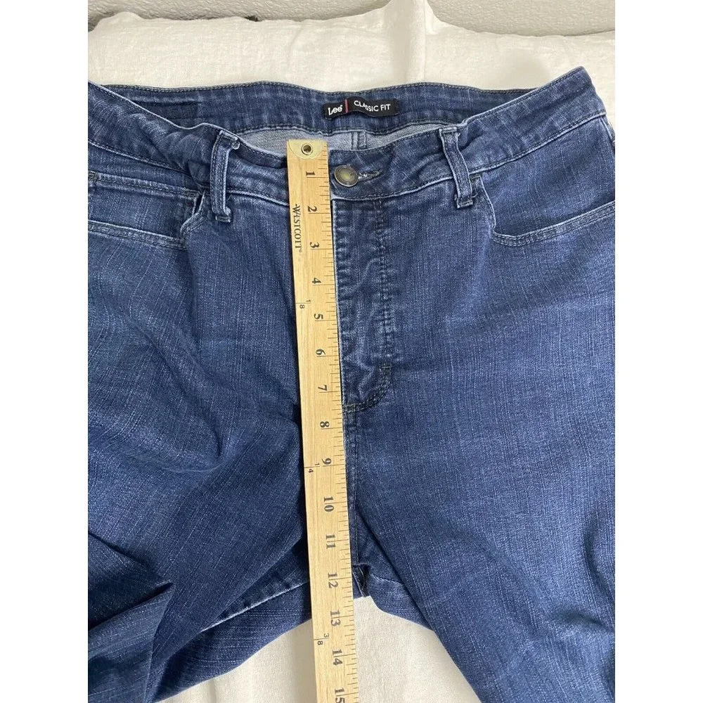 Lee Jeans Classic‎ Fit Jeans 36x33 (no tag) Long High Rise Dark Wash Blue Denim